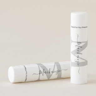 Personalize Monogram Initial Name Lip Balm
