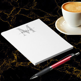 Personalize Monogram Initial Name Notepad