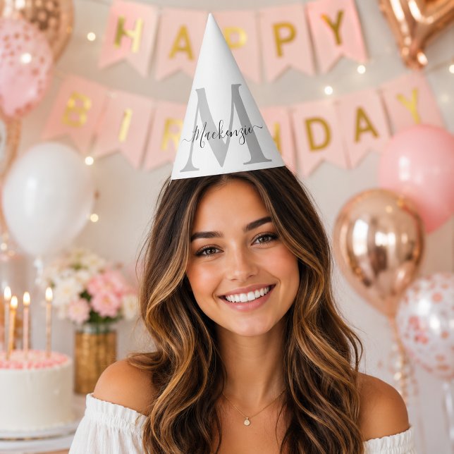 Personalize Monogram Initial Name Party Hat (Personalize Monogram Initial Name Party Hat)