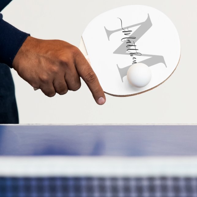Personalize Monogram Initial Name Ping Pong Paddle (Insitu)