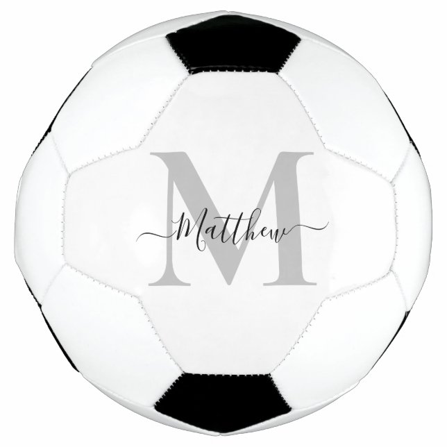 Personalize Monogram Initial Name Soccer Ball (Front)