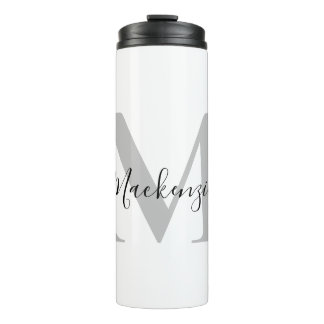 Personalize Monogram Initial Name Thermal Tumbler