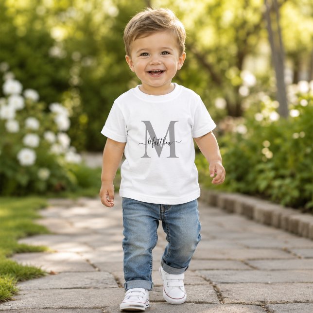 Personalize Monogram Initial Name Toddler T-shirt (Personalize Monogram Initial Name Toddler T-shirt)