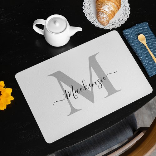 Personalize Monogram Name Add Photo Color Cloth Placemat