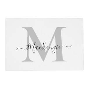 Personalize Monogram & Name Laminated Placemat