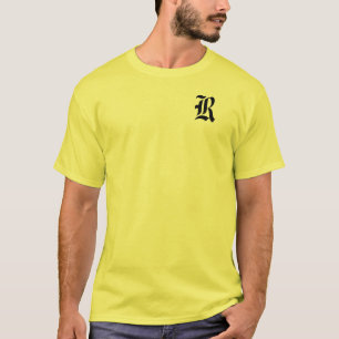 Personalize Monogram R Yellow T-Shirt