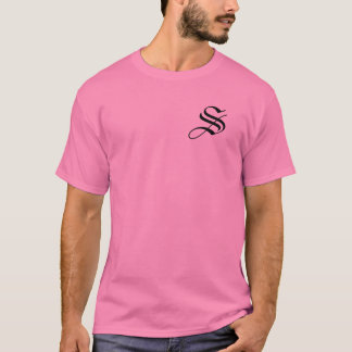 Personalize Monogram S Pink  T-Shirt