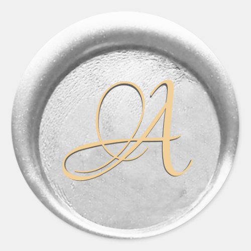  PERSONALIZE Monogram Silver and Gold Wax Seal