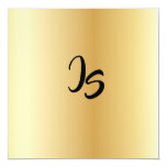 Personalize Monogram Trendy Gold Pattern Success Invitation