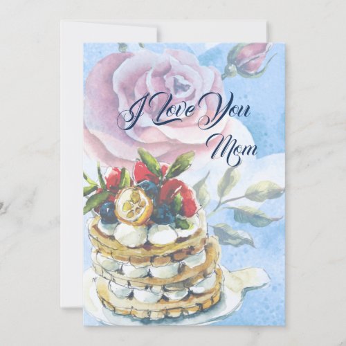 Personalize Mothers Day Cake Card