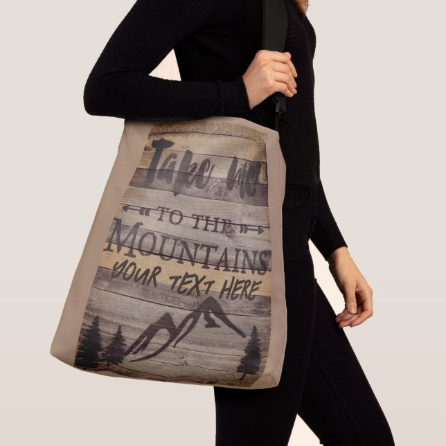 Personalize Mountains Tote (Close Up)