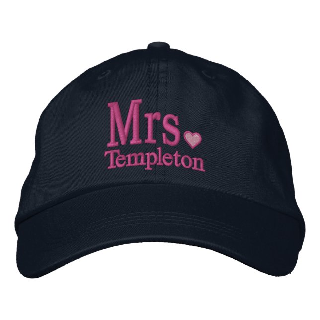 Personalize Mr & Mrs Embroidery Embroidered Cap (Front)