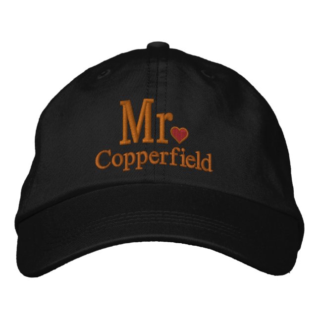 Personalize Mr & Mrs Embroidery Embroidered Cap (Front)