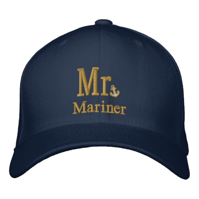 Personalize Mr & Mrs Embroidery Embroidered Cap (Front)