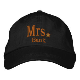 Personalize Mr & Mrs Embroidery Embroidered Cap