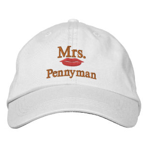 Personalize Mr & Mrs Embroidery Embroidered Cap