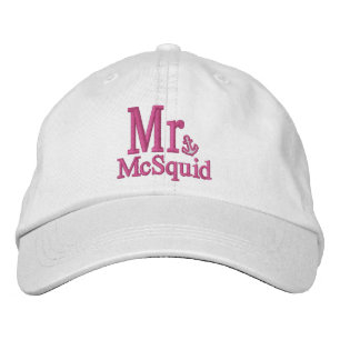 Personalize Mr & Mrs Embroidery Embroidered Cap