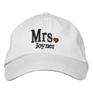 Personalize Mr & Mrs Embroidery Embroidered Cap