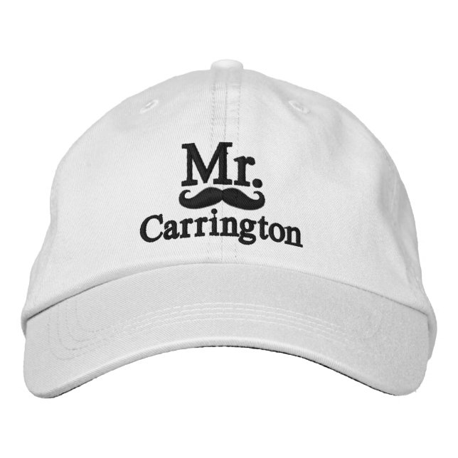 Personalize Mr & Mrs Embroidery Embroidered Cap (Front)