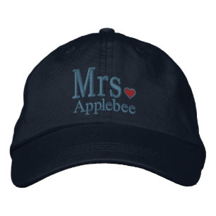 Personalize Mr & Mrs Embroidery Embroidered Cap
