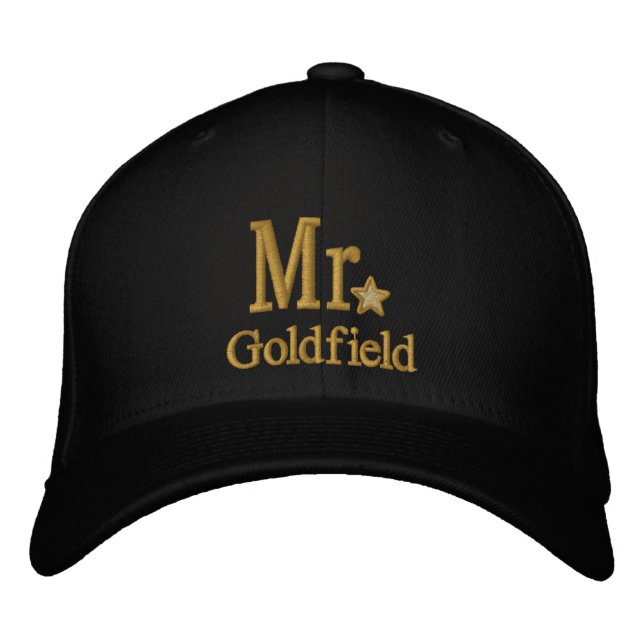 Personalize Mr & Mrs Embroidery Embroidered Cap (Front)