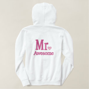 Personalize Mr & Mrs Embroidery Embroidered Gear Hoodie