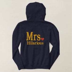 Personalize Mr & Mrs Embroidery Embroidered Gear Hoodie