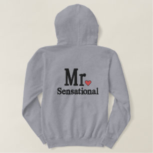 Personalize Mr & Mrs Embroidery Embroidered Gear Hoodie