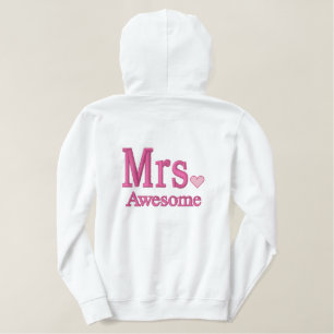 Personalize Mr & Mrs Embroidery Embroidered Gear Hoodie