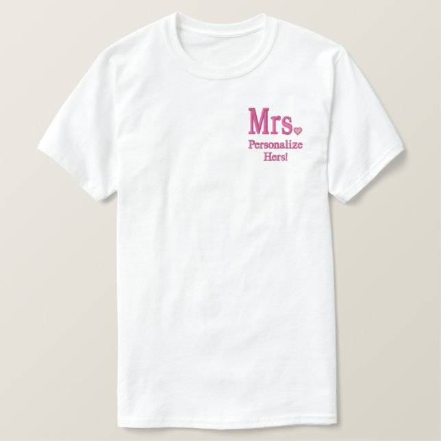 Personalize Mr & Mrs Embroidery Embroidered Gear Jacket (Design Front)