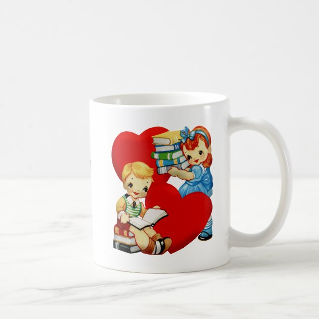 Personalize Mr. Mrs. Married Love Books Bookish Coffee Mug (Right)