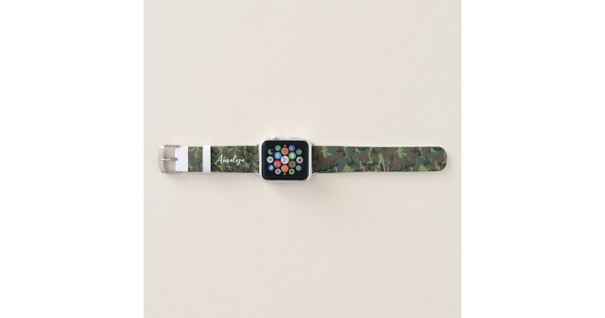 Personalize Multi Color Checkered Pattern-Custom Apple Watch Band | Zazzle