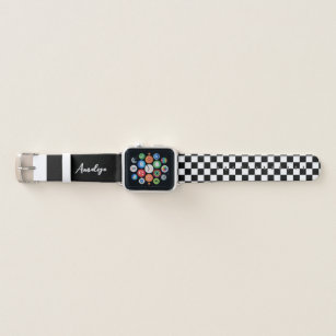 Personalize Multi Color Checkered Pattern-Custom Apple Watch Band