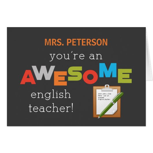 Personalize, Music Butterflies Thanks Teacher Cards (Front Horizontal)