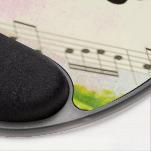 Personalize, Music Butterflies Thanks Teacher Gel Mouse Pad