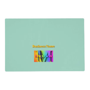 Personalize My Own Promotion Coffee Shop Aqua Placemat
