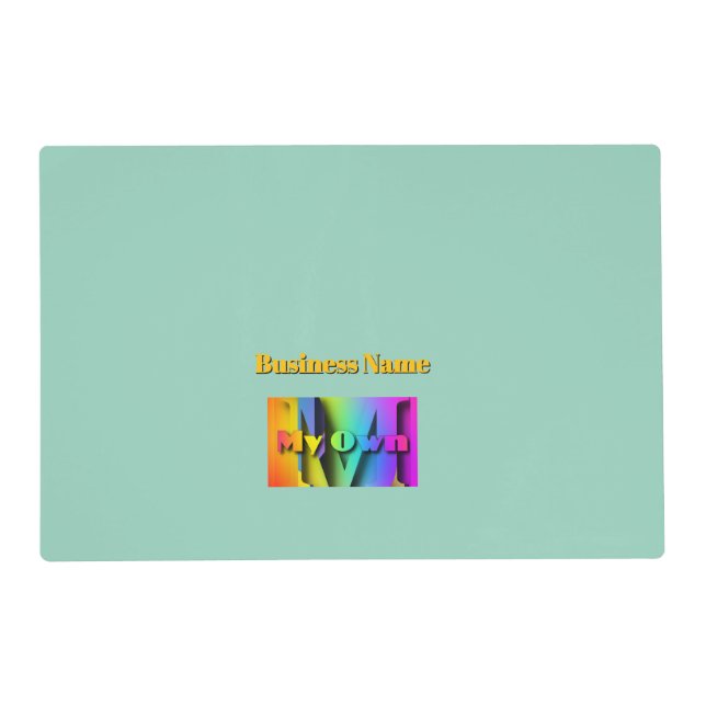 Personalize My Own Promotion Coffee Shop Aqua  Placemat (Front)