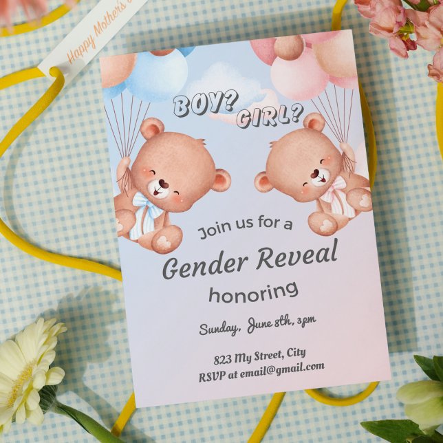 Personalize Name 2024 Gender Reveal Holiday Card (Creator Uploaded)
