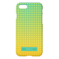 Personalize Name Abstract Citrus Green Ombre iPhone 8/7 Case