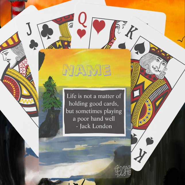 Personalize Name and Quote Make-Your-Own Deck Poker Cards (Creator Uploaded)