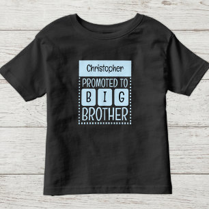 Personalize name big brother blue toddler t-shirt