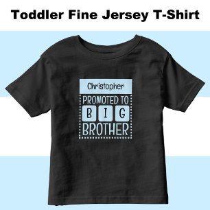 Personalize name big brother blue toddler t-shirt