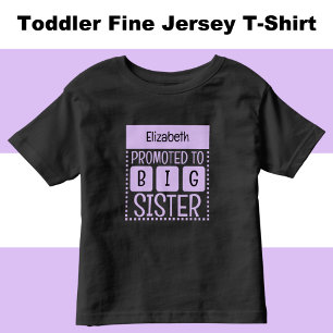 Personalize name big sister purple toddler t-shirt