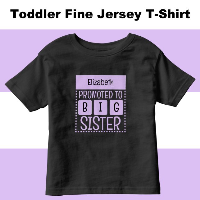 Personalize name big sister purple toddler t-shirt (Creator Uploaded)