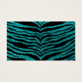 Personalize name bright aqua glitter tiger stripes (Back)