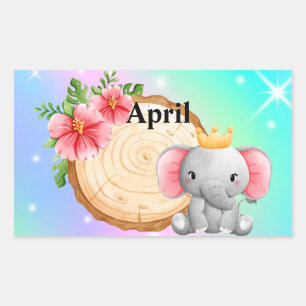 Personalize Name Elephant sticker