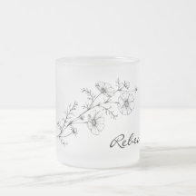 Personalize Name Floral Frosted Mug