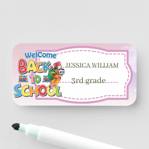 Personalize Name Funny  Back To School  Name Tag