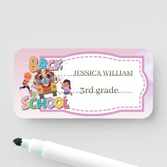 Personalize Name Funny School Bus Back To School  