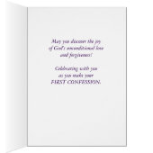 Personalize Name Granddaughter First Confession Cards (Inside (Right))
